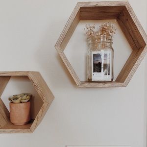 Geometric shelves